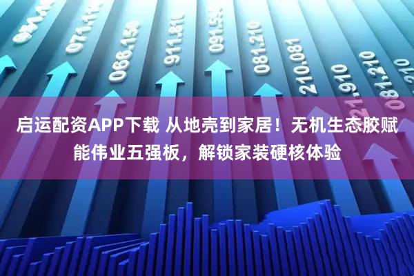 启运配资APP下载 从地壳到家居！无机生态胶赋能伟业五强板，解锁家装硬核体验