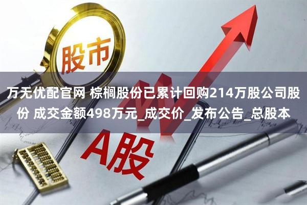 万无优配官网 棕榈股份已累计回购214万股公司股份 成交金额498万元_成交价_发布公告_总股本